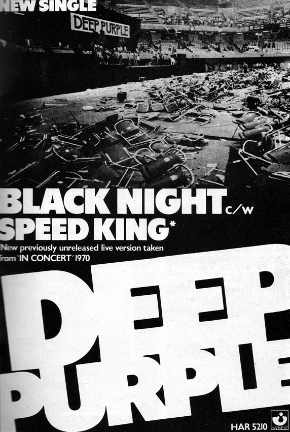Deep Purple - Black Night advert, 1970