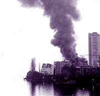 The Montreux casino in flames, December 1971