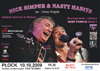 Nick Simper live in Poland, poster