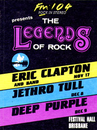 deep purple tour sticker, Brisbane 1984