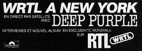 deep purple, 1984 promotional advert